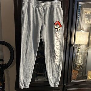 Super Mario Gray Jogger Pants